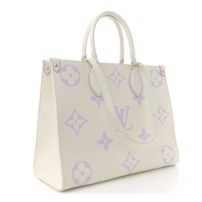 Louis Vuitton Empreinte Monogram Giant Onthego MM Latte Bubble Tea 5 of 21