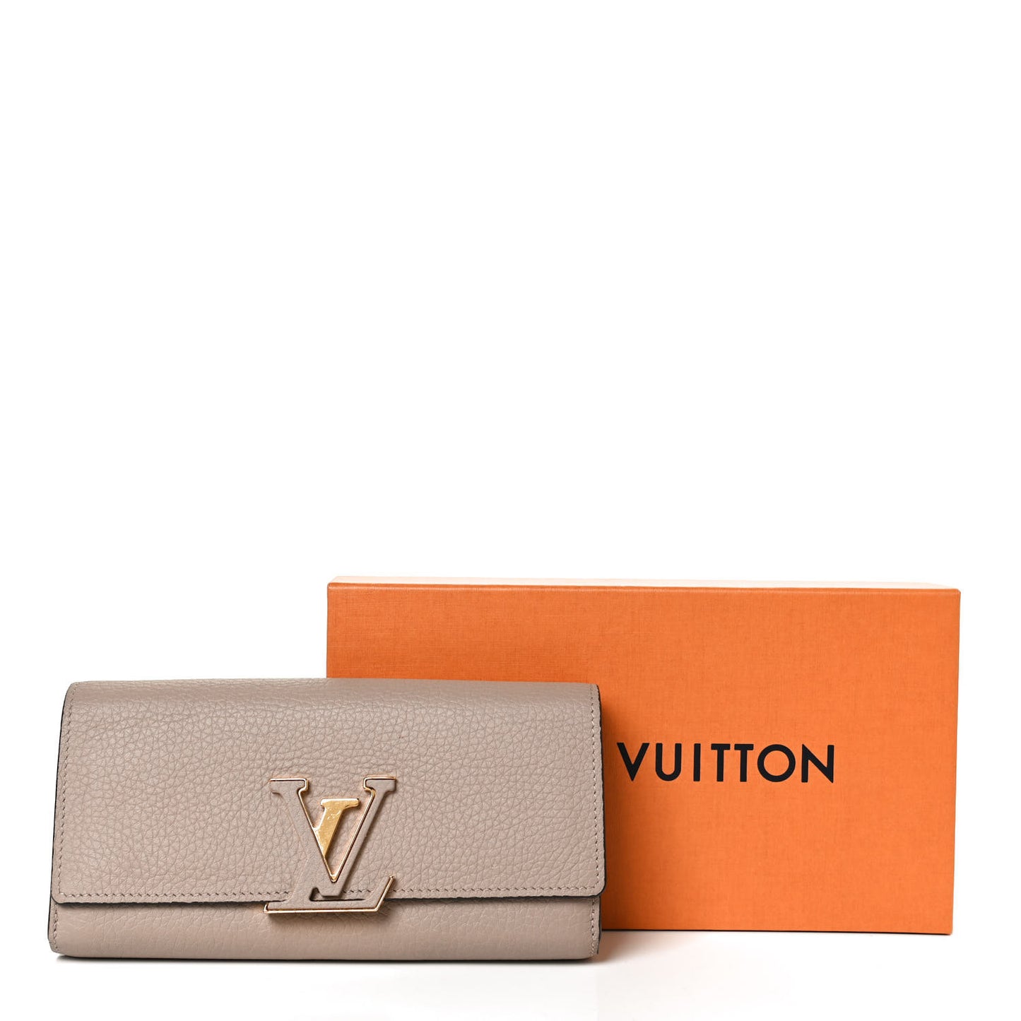 Taurillon Capucines Wallet Galet