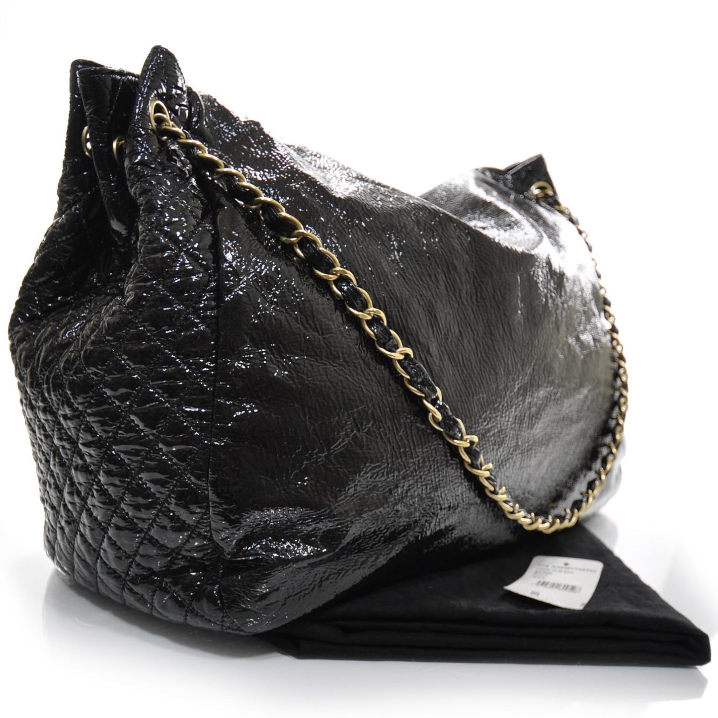 Vinyl Rock and Chain XL Flap Black