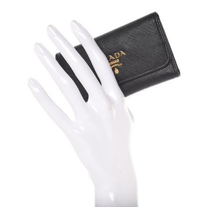 Prada Saffiano Metal 6 Key Holder Black 2 of 8