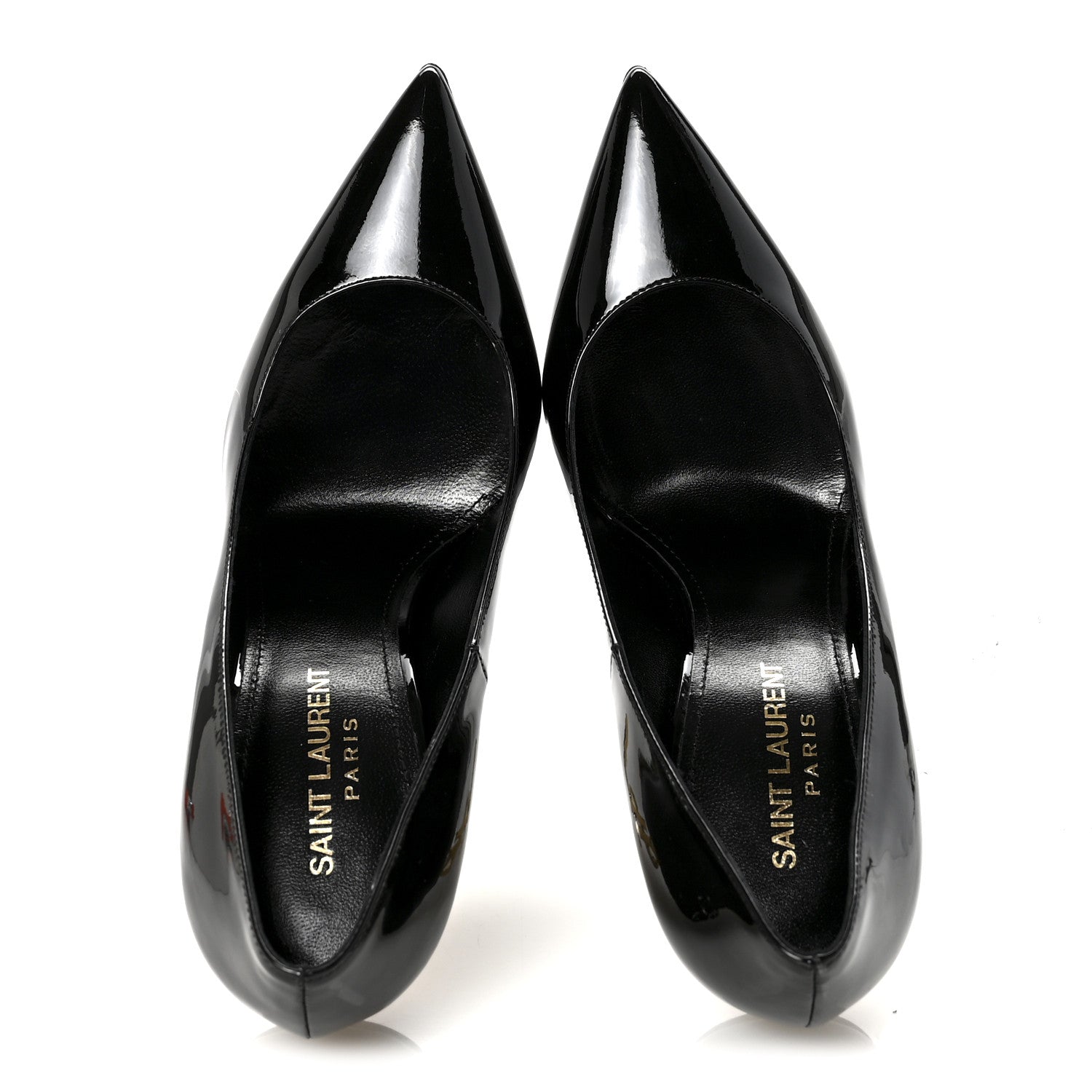 Saint Laurent Patent Opyum 110 Pumps 37 Black Gold 2 of 10