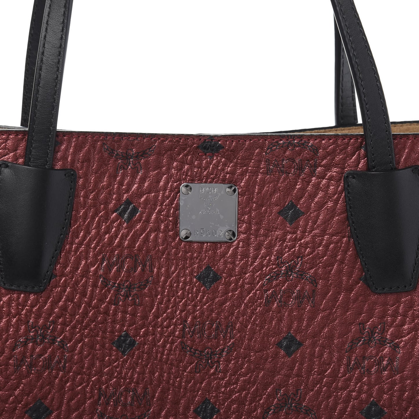 Metallic Visetos Shopper Tote Scooter Red
