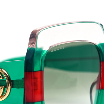 Gucci Square Web Frame GG0178S Sunglasses Green Red 7 of 8