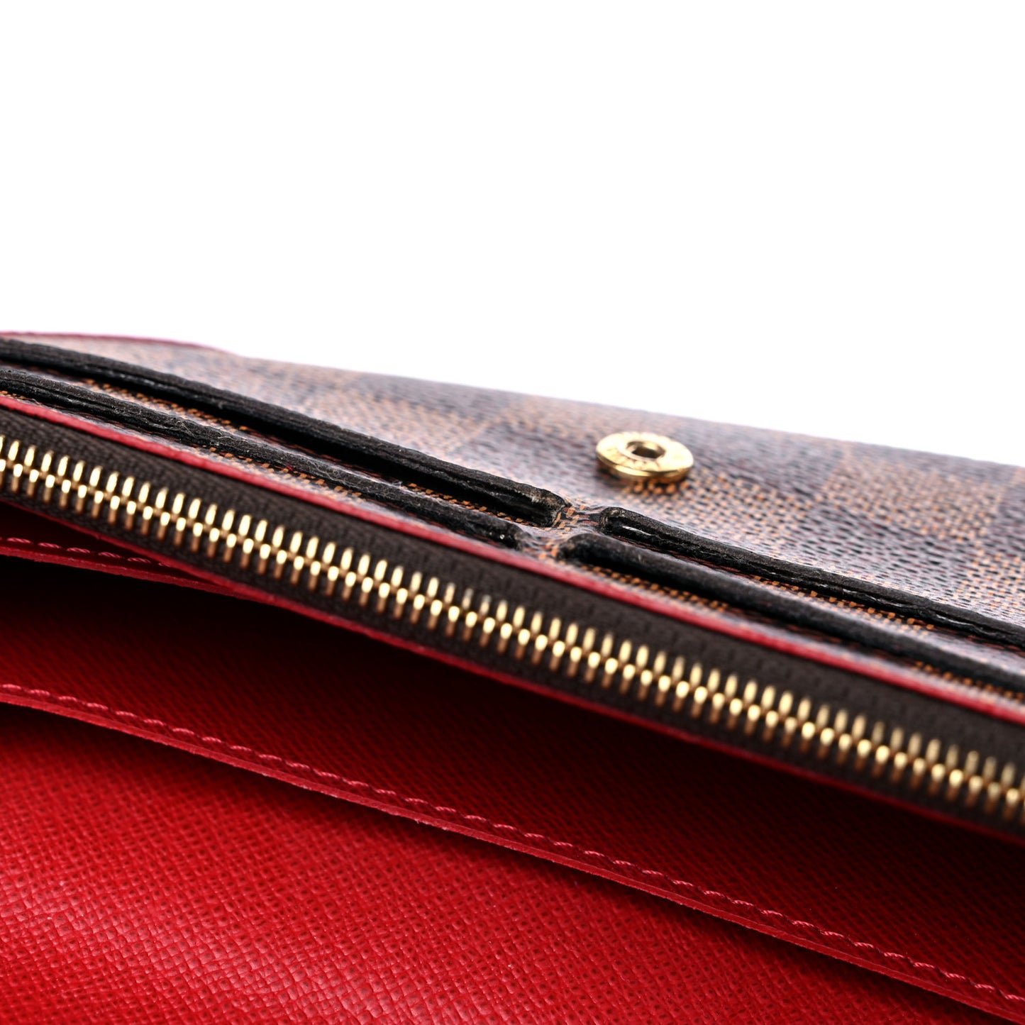 Damier Ebene Caissa Wallet Cherry