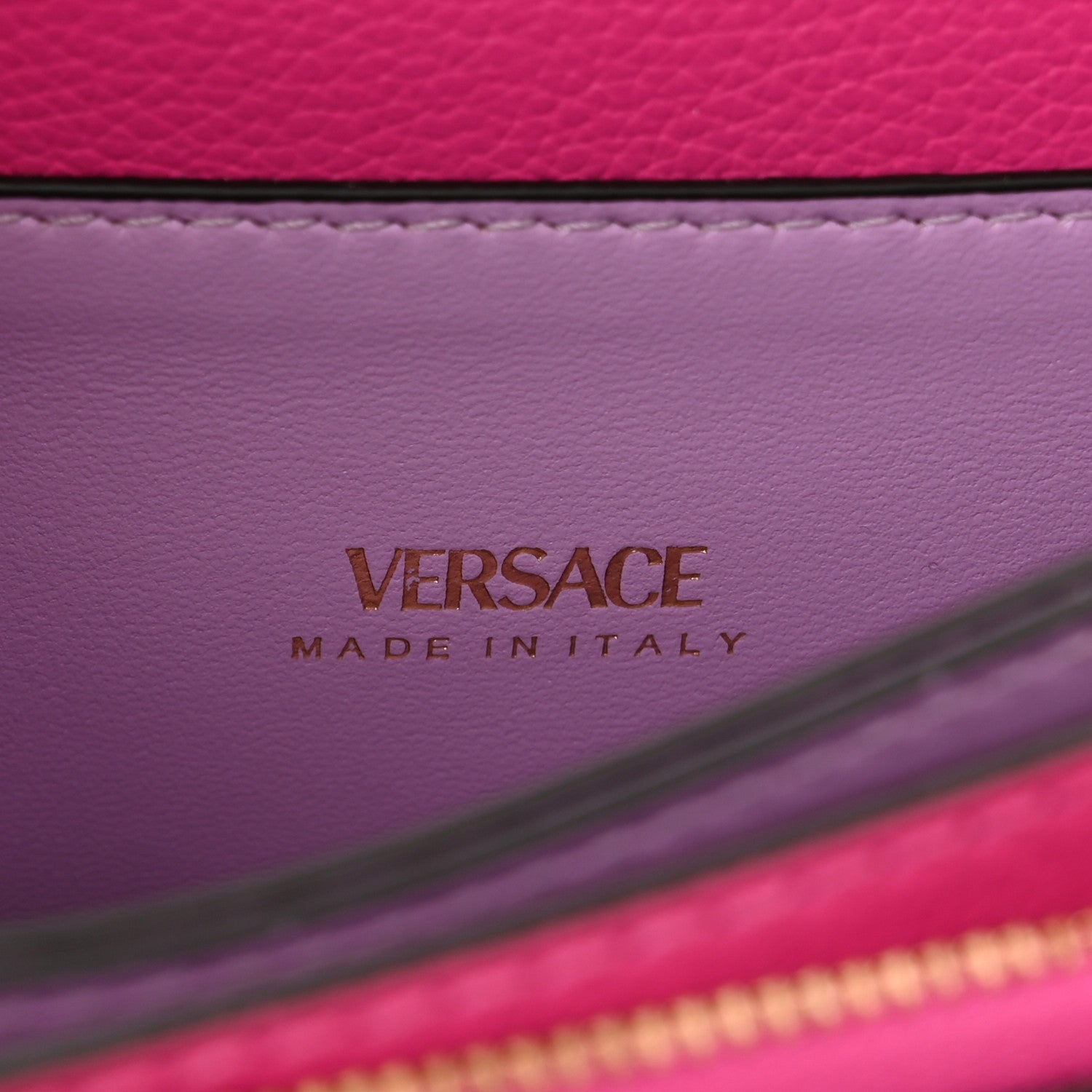 Versace Grained Calfskin La Medusa Shoulder Bag Pink Lilac 5 of 8
