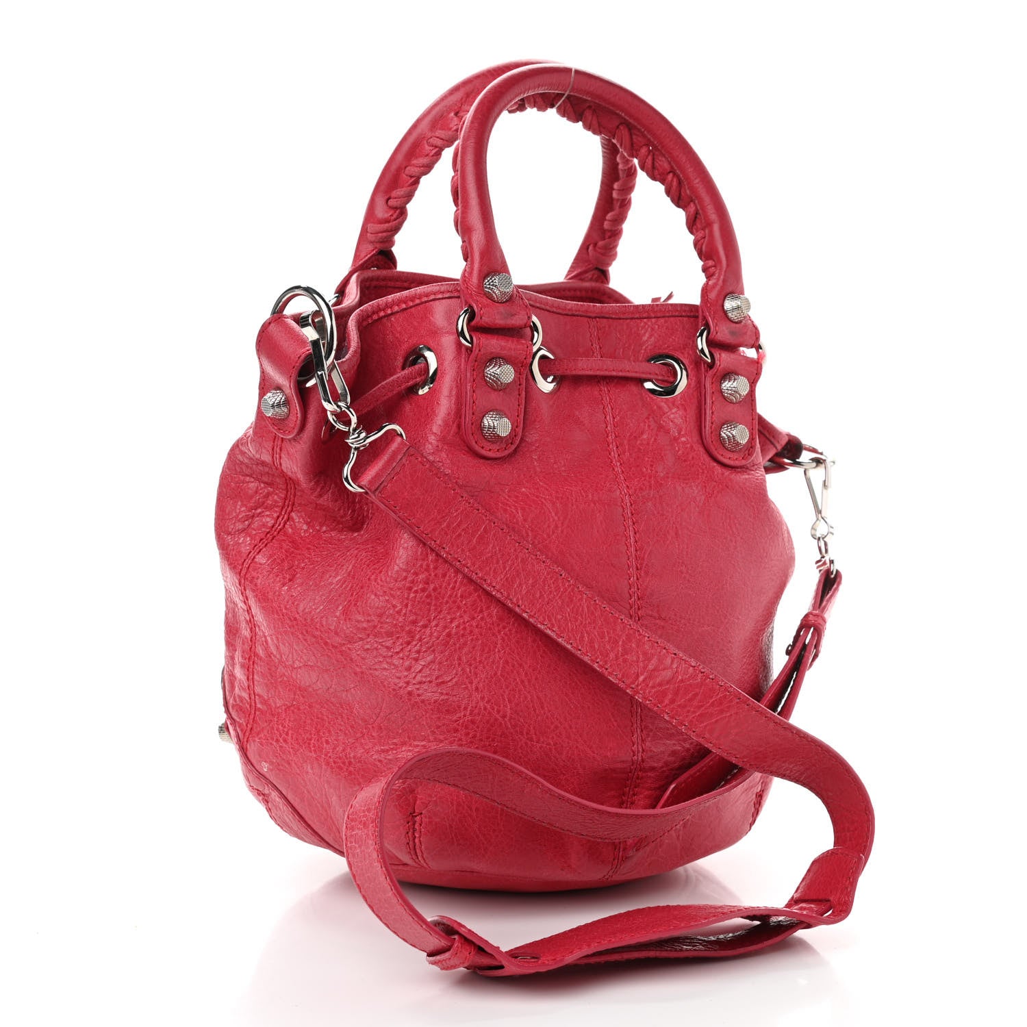 Balenciaga Agneau Giant 12 Silver Hardware Mini Pompon Rose Thulian 2 of 14