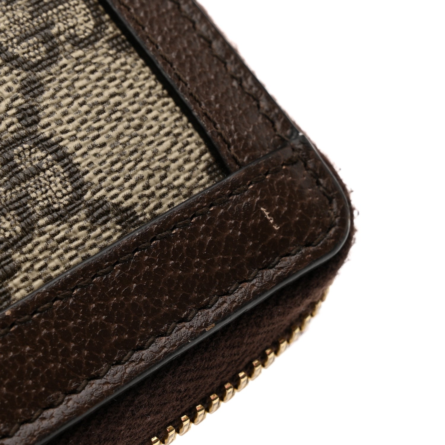 Gucci GG Supreme Monogram Web Ophidia Zip Around Wallet Brown 10 of 10