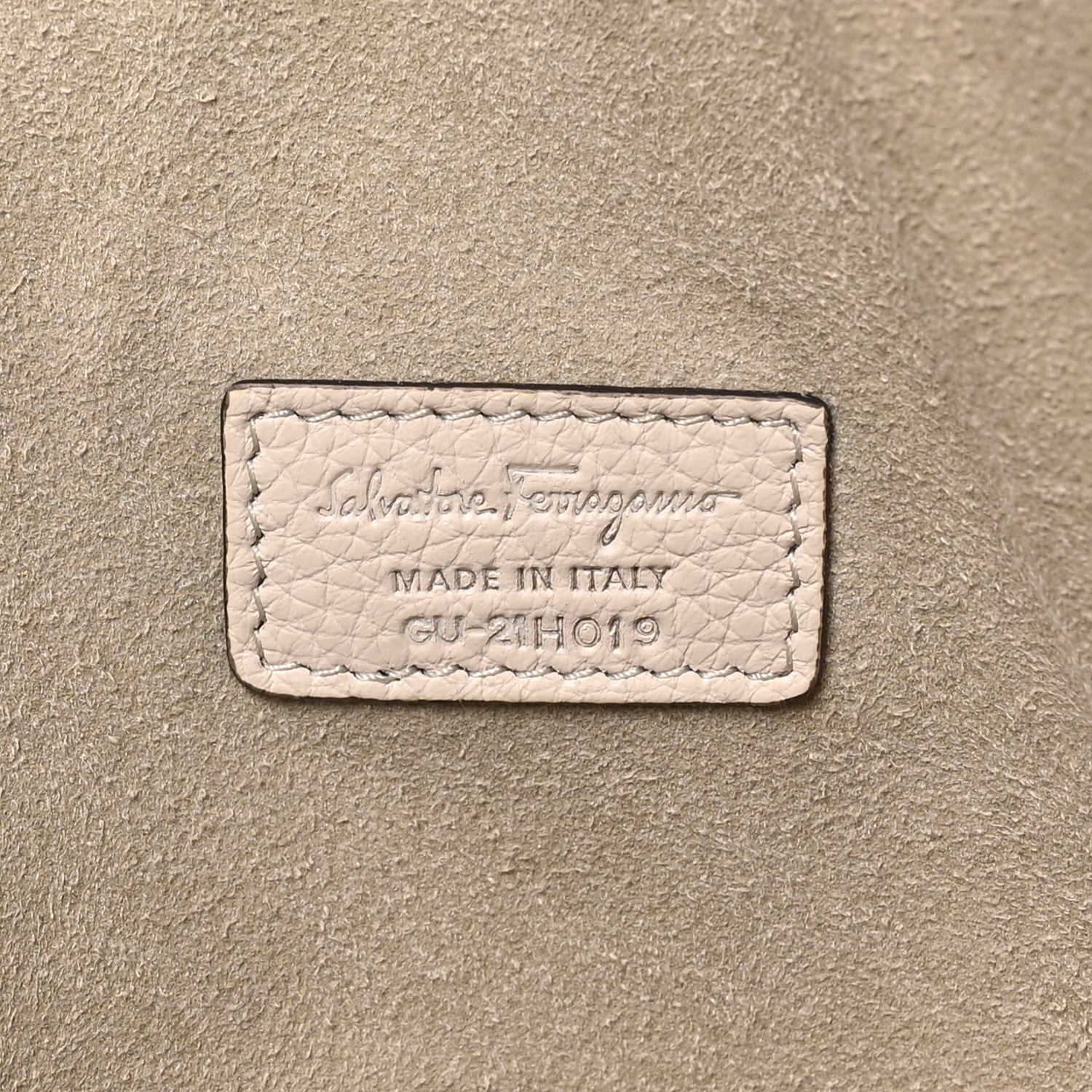 Salvatore Ferragamo Grainy Calfskin Medium Gancini Tote Bone 7 of 10
