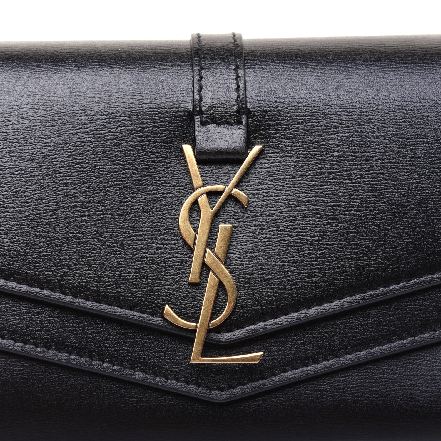 Saint Laurent Smooth Calfskin Monogram Small Sulpice Wallet Black 12 of 13