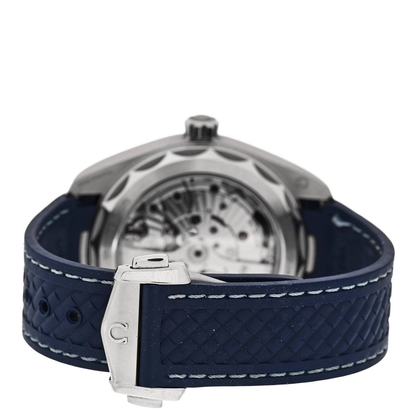 Stainless Steel Rubber 43mm Seamaster Aqua Terra World Time Chronometer Automatic Watch Blue 220.12.43.22.03.001