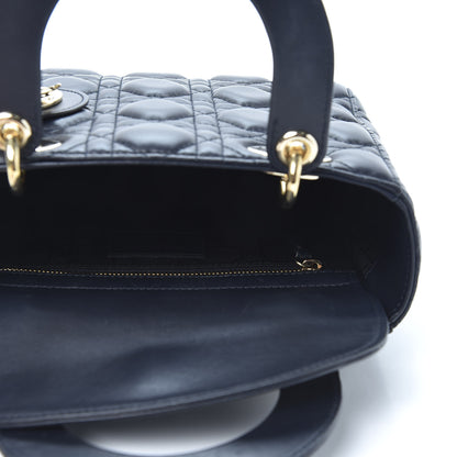 Christian Dior Lambskin Cannage Small Lucky Badges My Lady Dior Navy 4 of 13