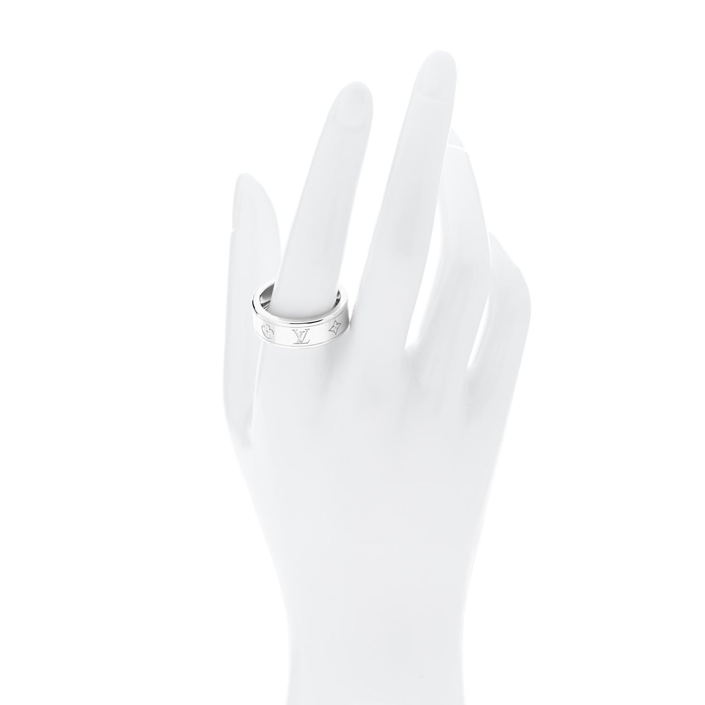 18K White Gold Les Gaston Ring 63 10.5