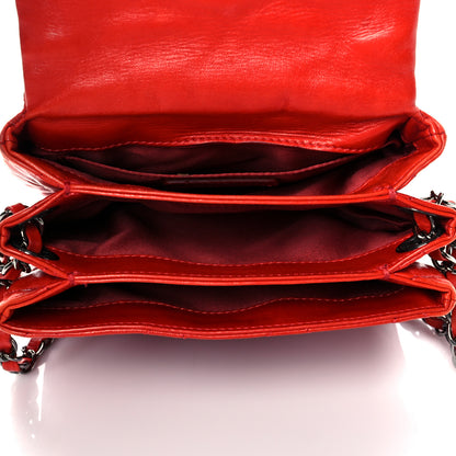 Chanel Lambskin Quilted Mini Chanel 3 Flap Red 5 of 10