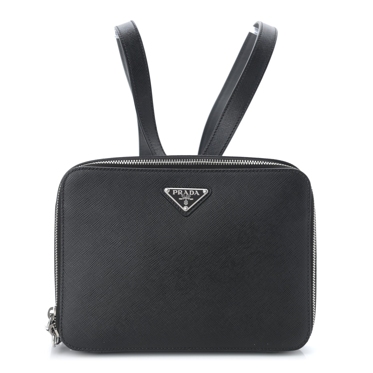 Prada Saffiano Travel Backpack Black 1 of 11