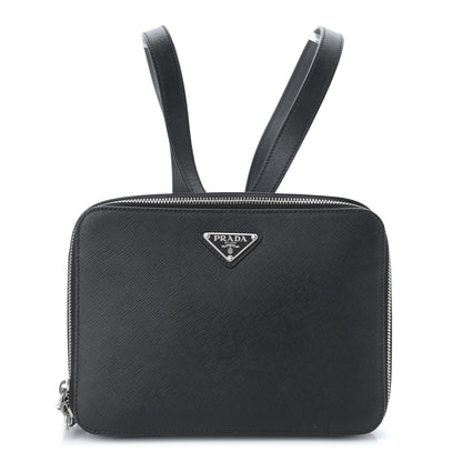 Prada Saffiano Travel Backpack Black 1 of 11