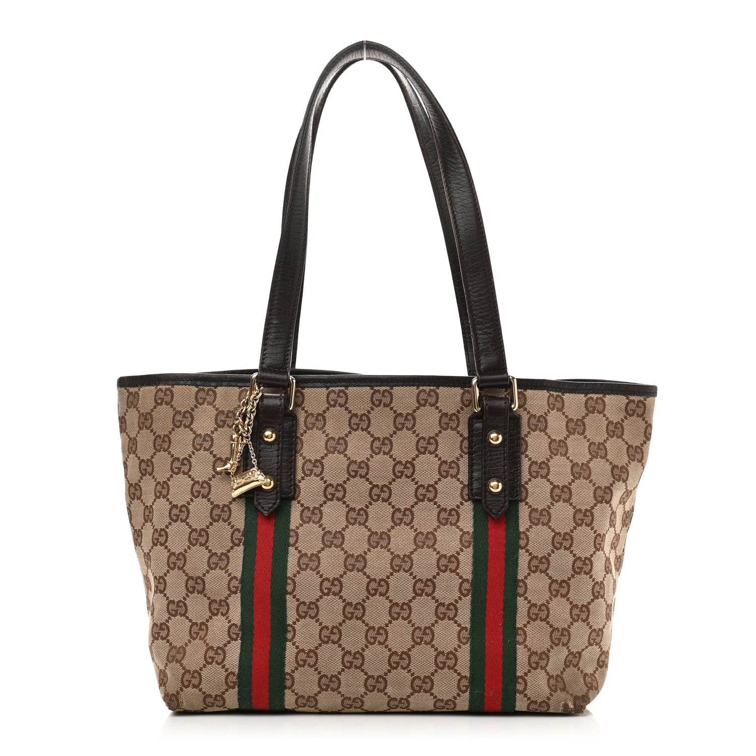 Gucci Monogram Medium Jolicoeur Tote Dark Brown 1 of 13