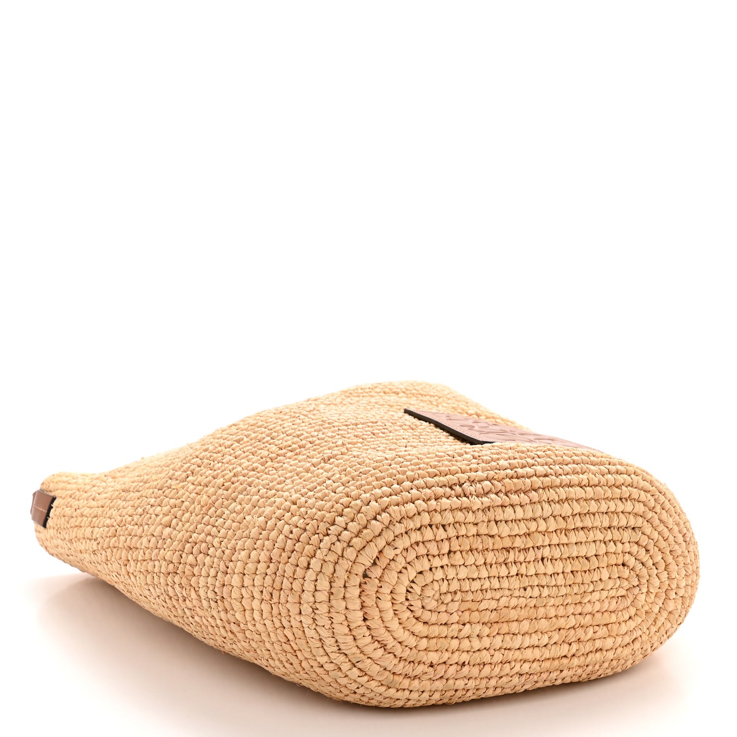 Raffia Mini Slit Tote Bag Natural Tan