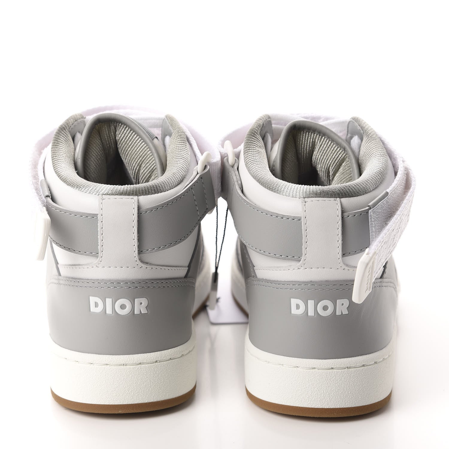 Christian Dior Smooth Calfskin Jacquard Oblique Mens B27 Mid Top Sneakers 40 Beige Blue 5 of 9