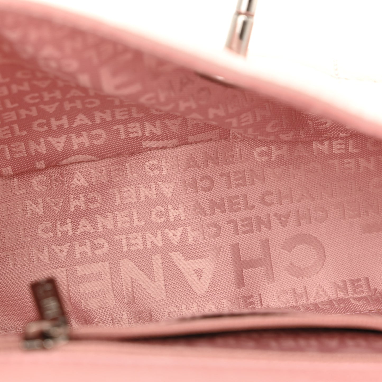 Lambskin Quilted Chocolate Bar 4 Chain Flap Pink