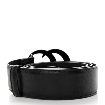 Gucci Azalea Calfskin Enamel Monochrome Double G 40mm Belt 90 36 Black 2 of 5