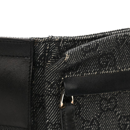 Gucci Denim Monogram Double Pocket Belt Bag Black 21 of 31