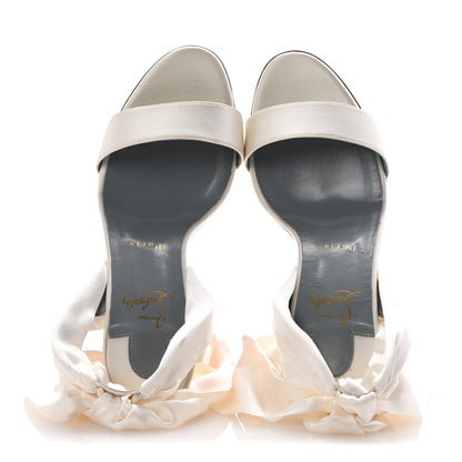 Christian Louboutin Satin Sandale Du Desert 100 Sandal 40 Off White 2 of 9