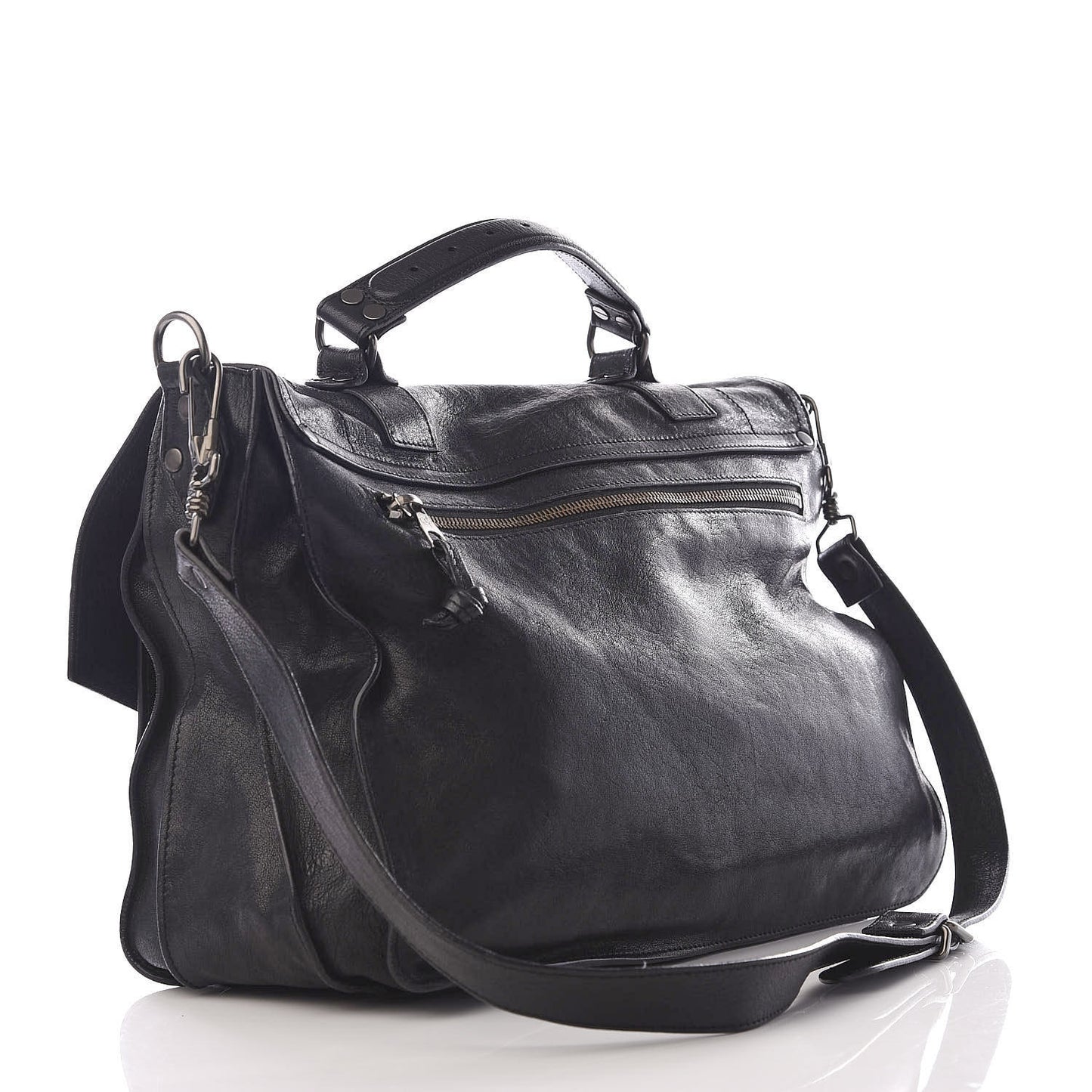 Lambskin Medium PS1 Satchel Black