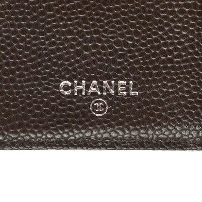 Chanel Caviar Quilted Large Flap Wallet Dark Brown 6 of 13
