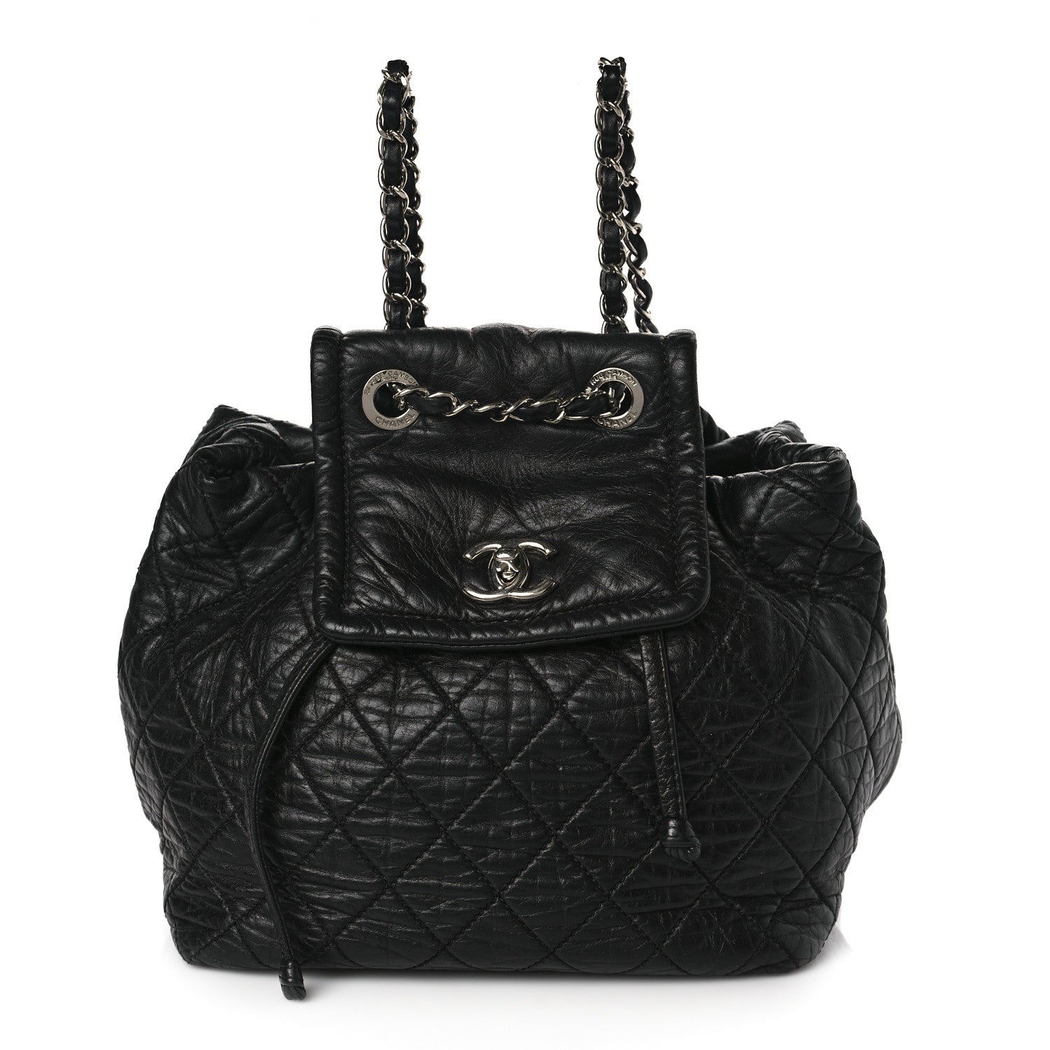 Chanel Glazed Calfskin Quilted Beijing Backpack Black 1 of 9