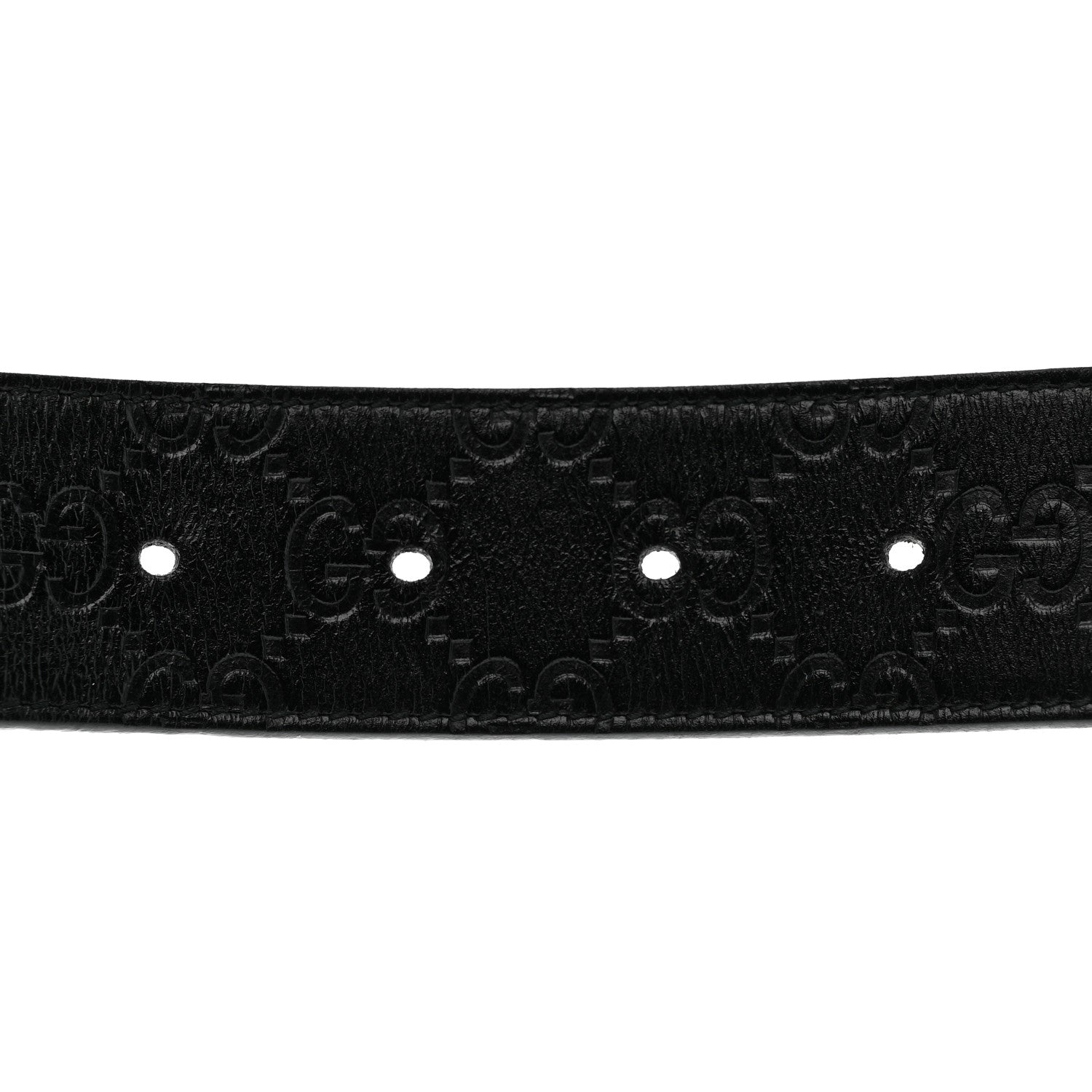 Gucci Guccissima Signature Interlocking G 37mm Belt 85 34 Black 4 of 6