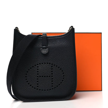 Hermes Taurillon Clemence Evelyne TPM Black 11 of 11