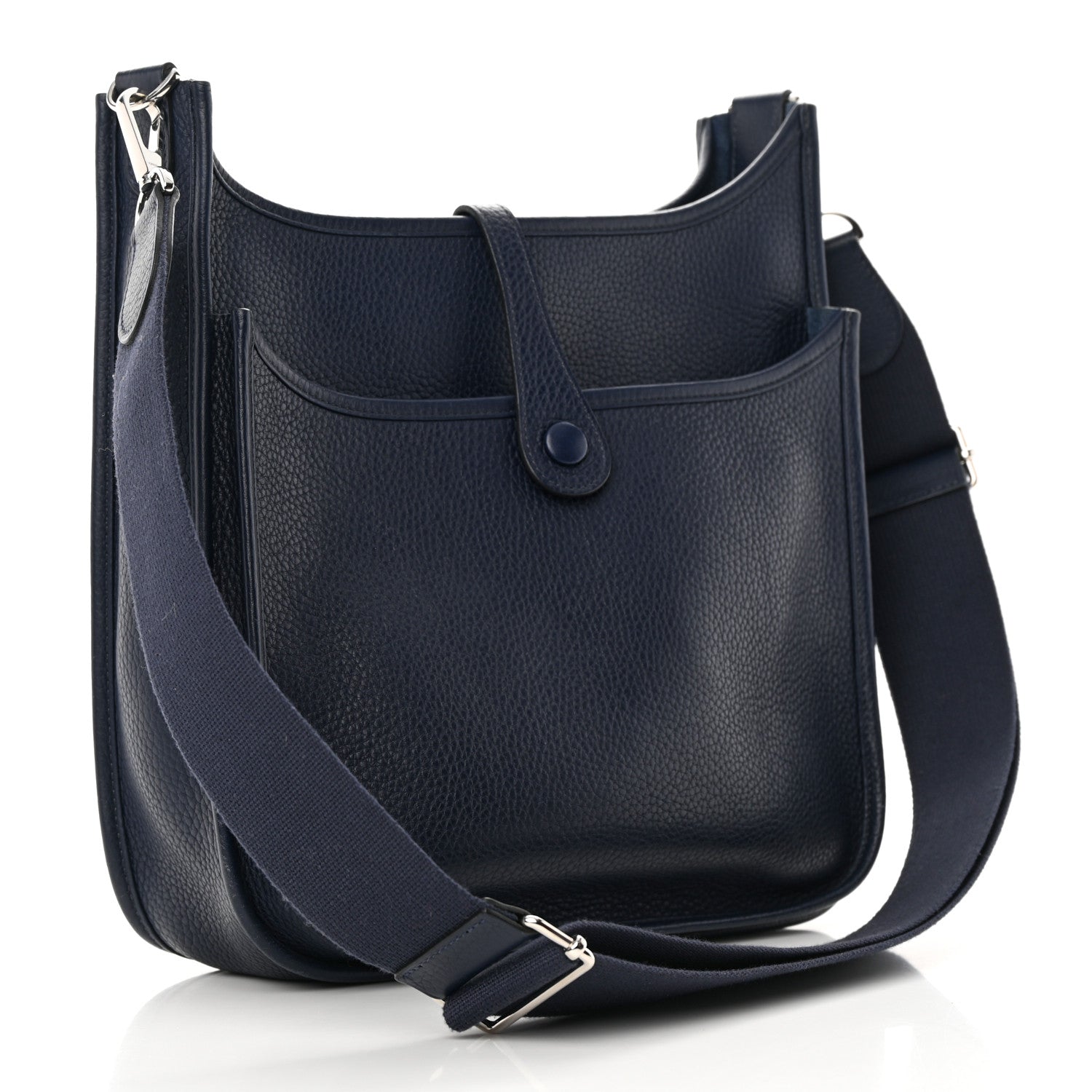 Hermes Taurillon Clemence Evelyne III PM Bleu Nuit 3 of 13
