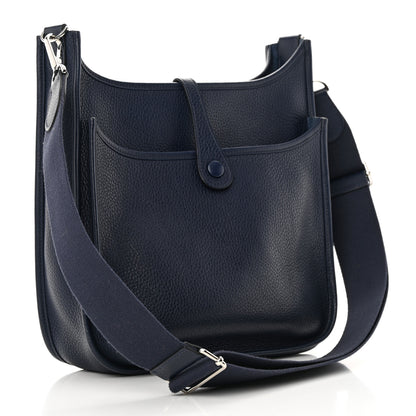 Hermes Taurillon Clemence Evelyne III PM Bleu Nuit 3 of 13