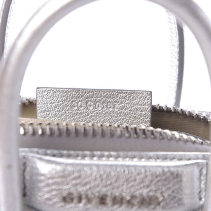 Givenchy Metallic Sugar Goatskin Mini Antigona Silver 9 of 11