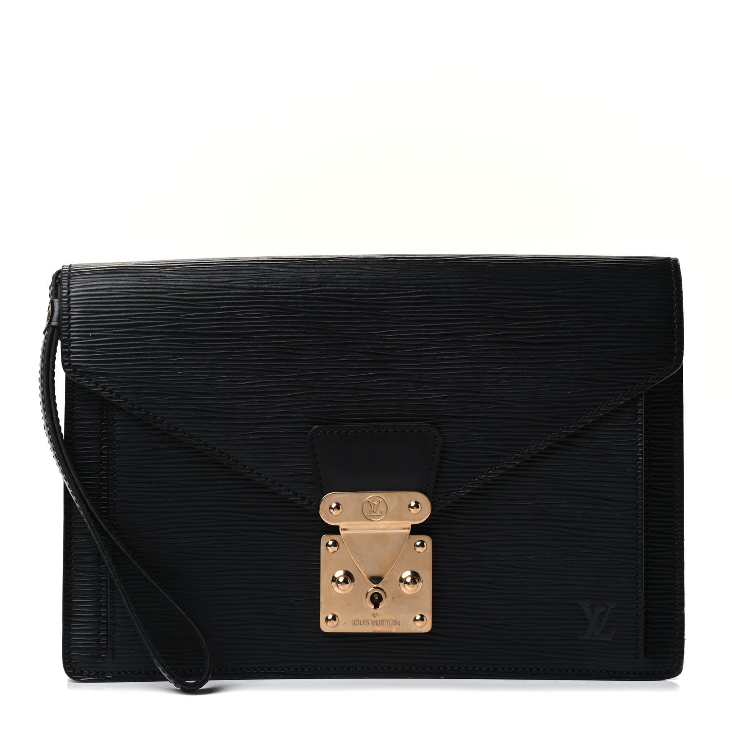 Louis Vuitton Epi Pochette Sellier Dragonne Clutch Black 1 of 4