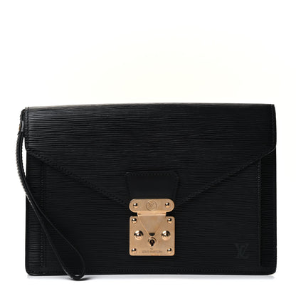 Louis Vuitton Epi Pochette Sellier Dragonne Clutch Black 1 of 4