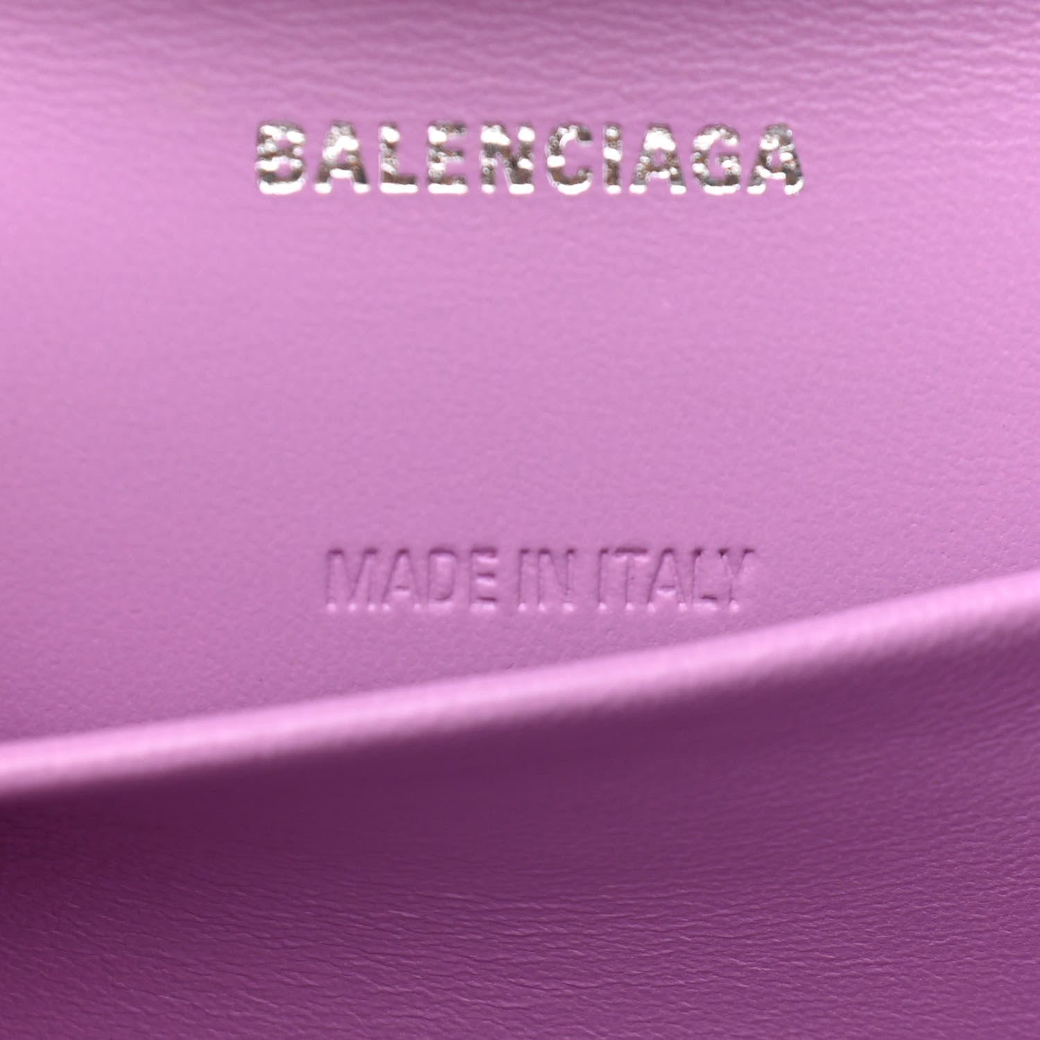 Balenciaga Shiny Box Calfskin Tonal B Hourglass Stretch Sling Shoulder Bag Lilac 7 of 11