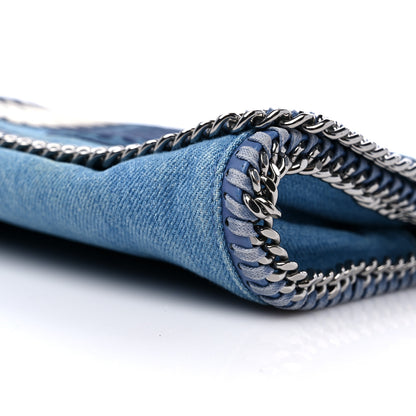 Stella McCartney Eco Denim Embroidered Zigarette Falabella Crossbody Blue 8 of 9