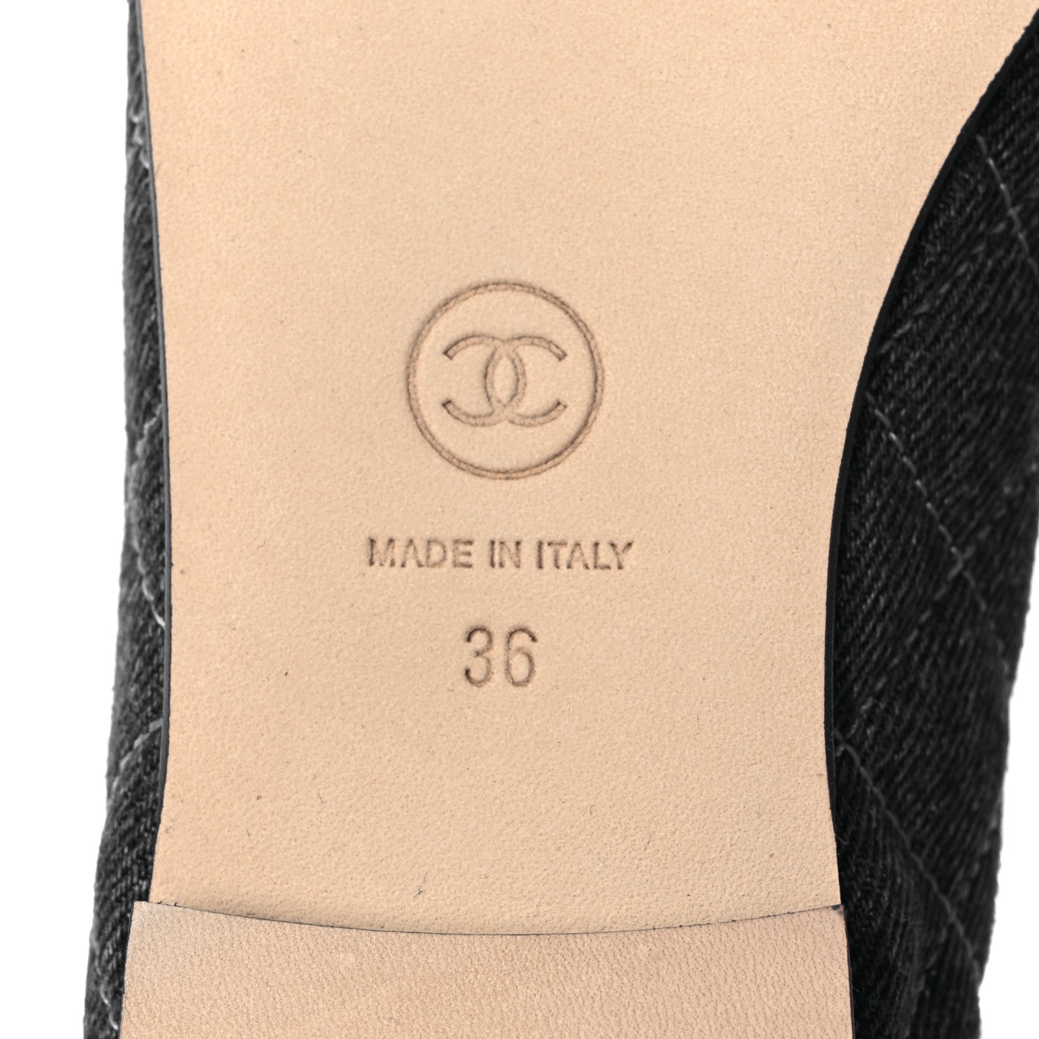 Chanel Washed Denim Quilted Cap Toe CC Ballerina Flats 36 Blue 8 of 11