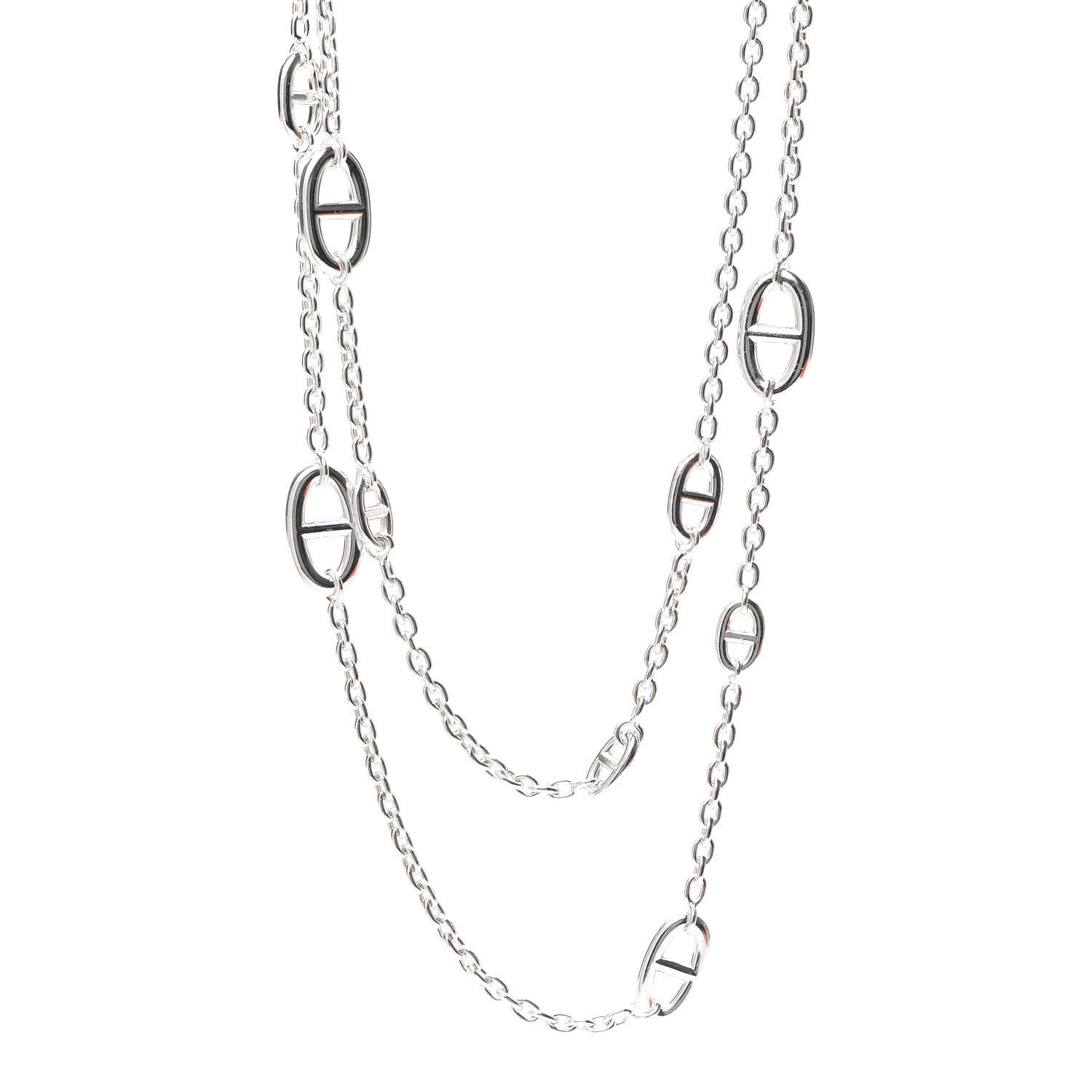 Hermes Sterling Silver Farandole Necklace 120 1 of 4