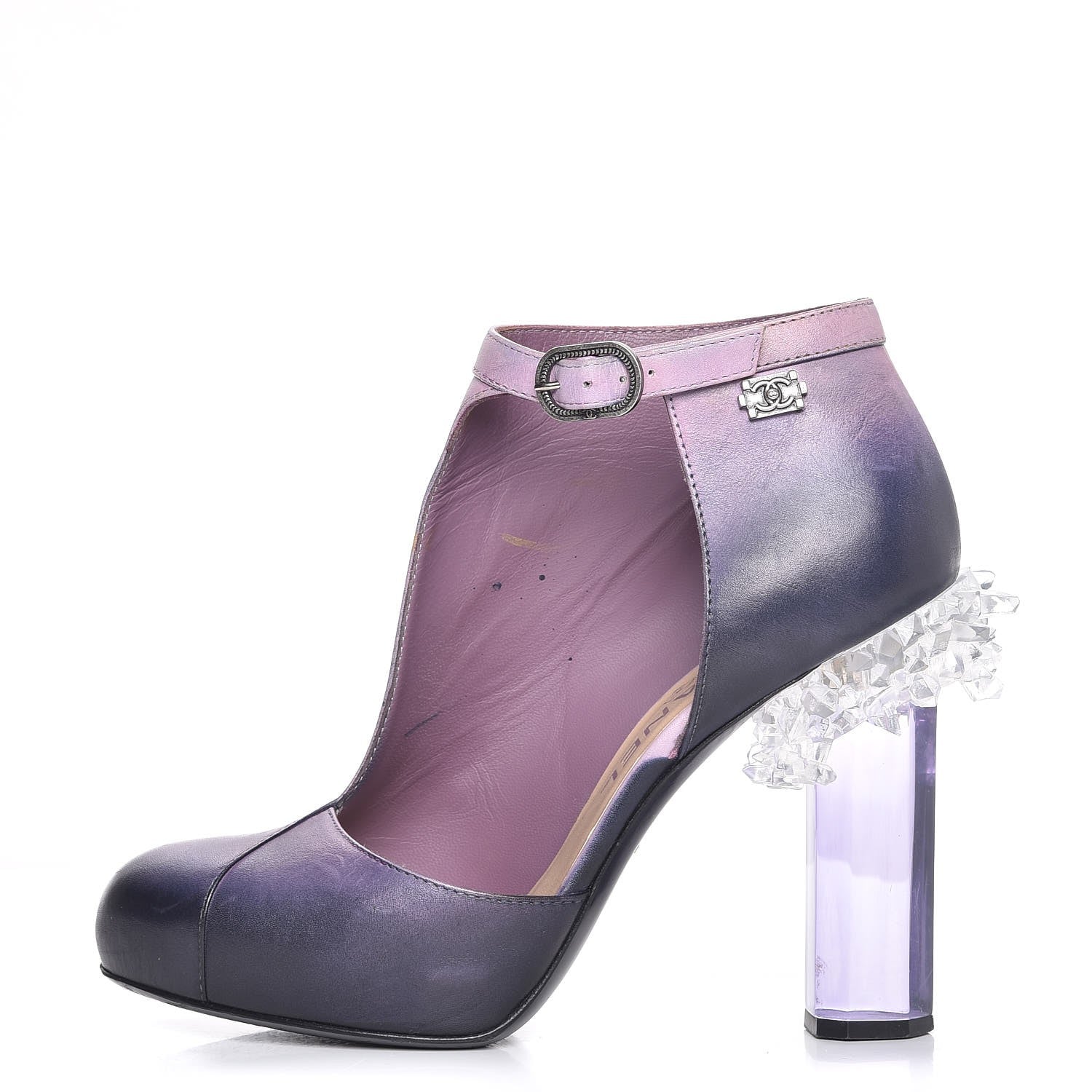 Chanel Lambskin Lucite Pump 35.5 Purple Clair 1 of 15
