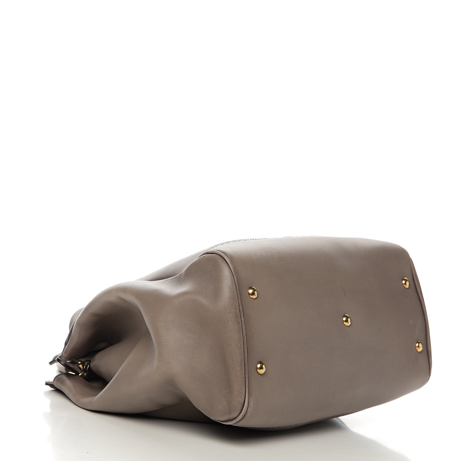 Gucci Calfskin Duilio Brogue Top Handle Bag Grey 3 of 17
