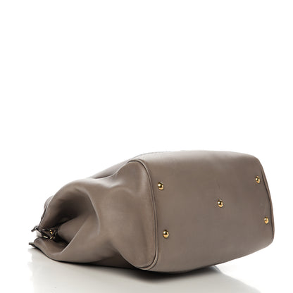Gucci Calfskin Duilio Brogue Top Handle Bag Grey 3 of 17