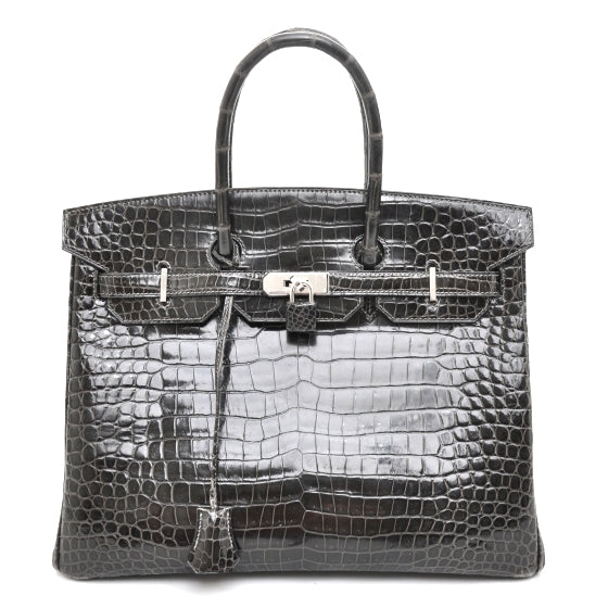 Porosus Crocodile BIRKIN 35 Graphite