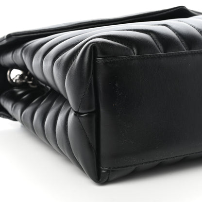 Saint Laurent Calfskin Y Quilted Monogram Medium Loulou Chain Satchel Black 8 of 9