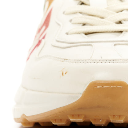 Gucci Calfskin Glitter Game Logo Womens Rhyton Sneakers 36.5 36.5 Mystic White 10 of 11