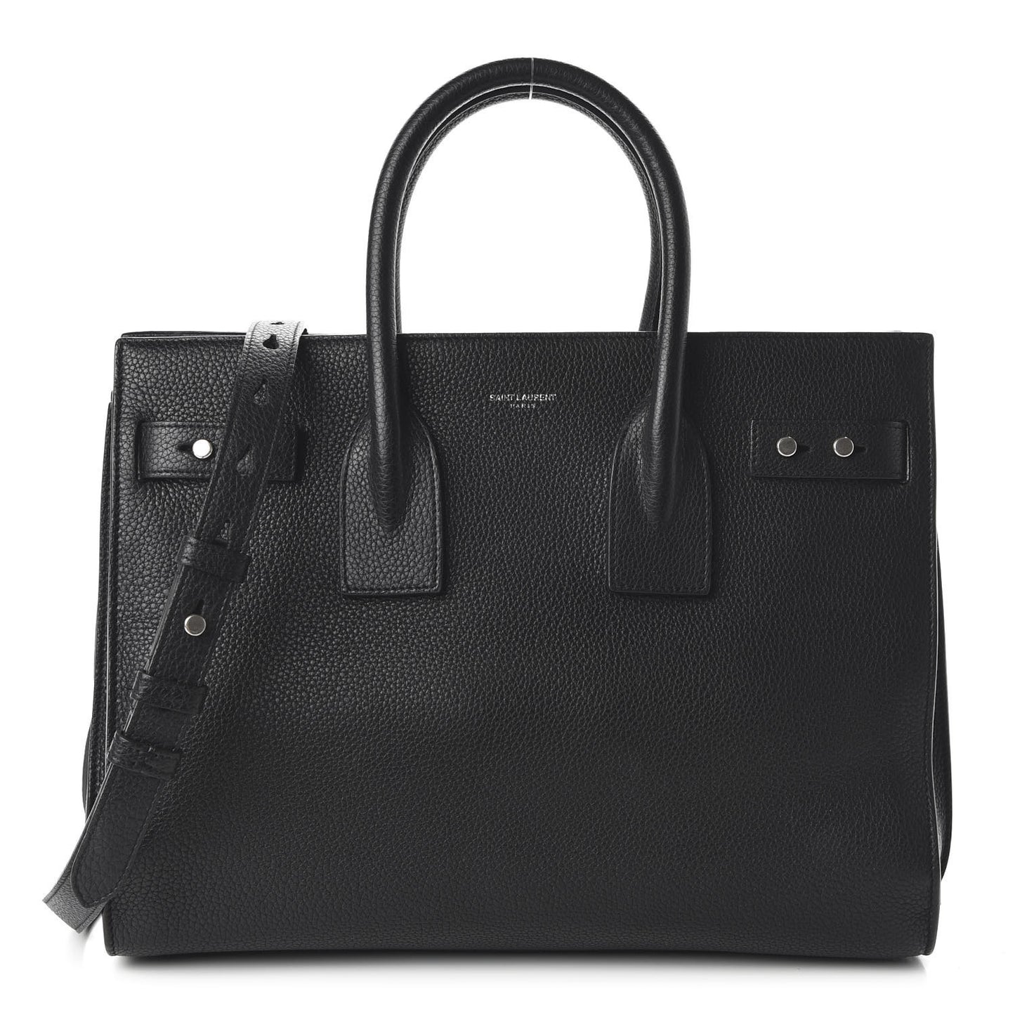 Grained Calfskin Small Supple Sac De Jour Black