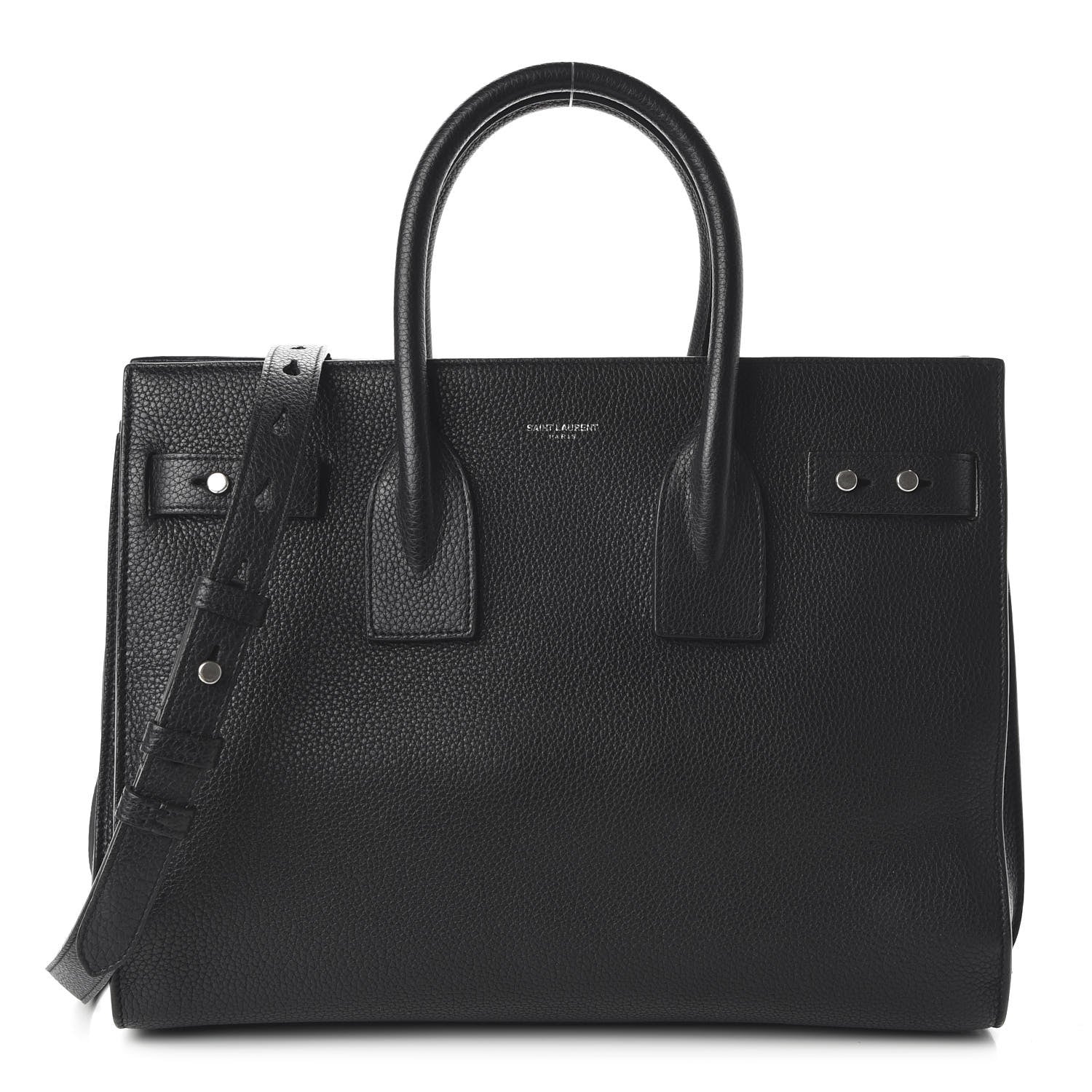Saint Laurent Grained Calfskin Small Supple Sac De Jour Black 1 of 10