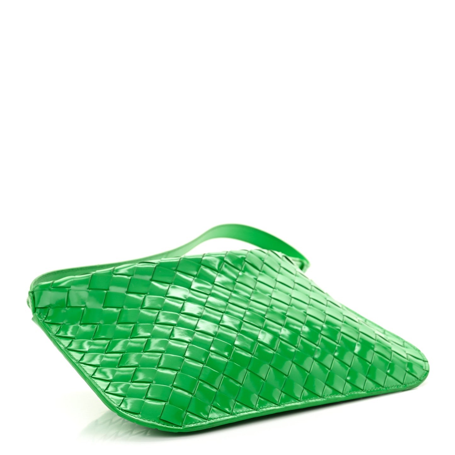 Spazzolato Intrecciato Flap Shoulder Bag Parakeet