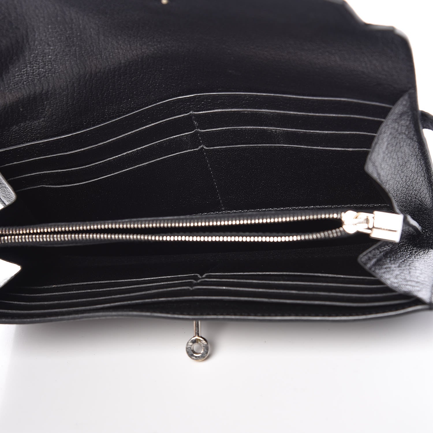 Hermes Chevre Mysore Kelly Longue Wallet Black 5 of 12